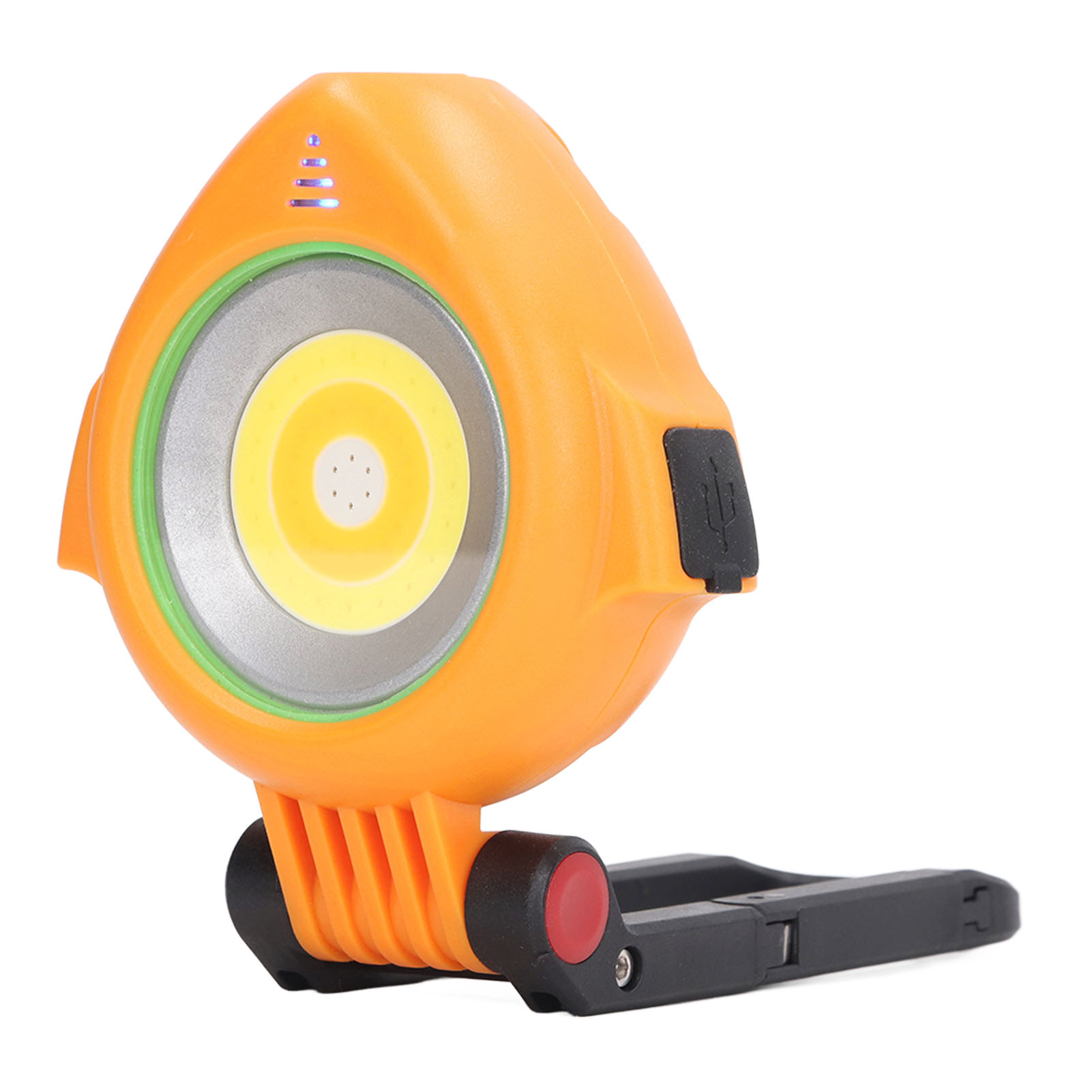 Wiederaufladbare Led-arbeitsleuchte Mit 3 Modi, Magnetisch, Verstellbar, Orange, Für Die Autowartung, Tragbare Magnetische Beleuchtung.