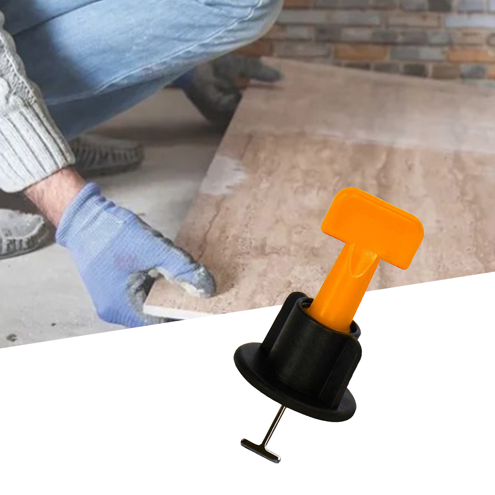 50 Wiederverwendbare, 1,5 Mm Dicke, Orangefarbene Pp-fliesenausgleichspads – Fliesenverlegewerkzeug Für Die Hausrenovierung