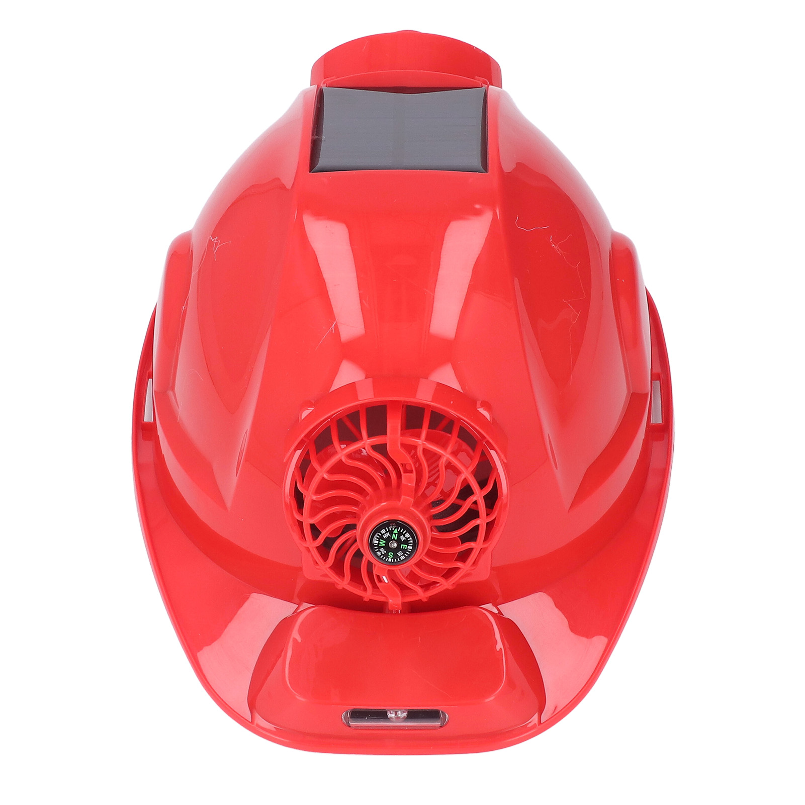 Uv-beständiger, Solarbetriebener Bauhelm, 4-stufig Einstellbare Belüftung, Doppellüfter Und 5-v-gleichstrom-stirnlampe, Rot, Atmungsaktiver Schutz