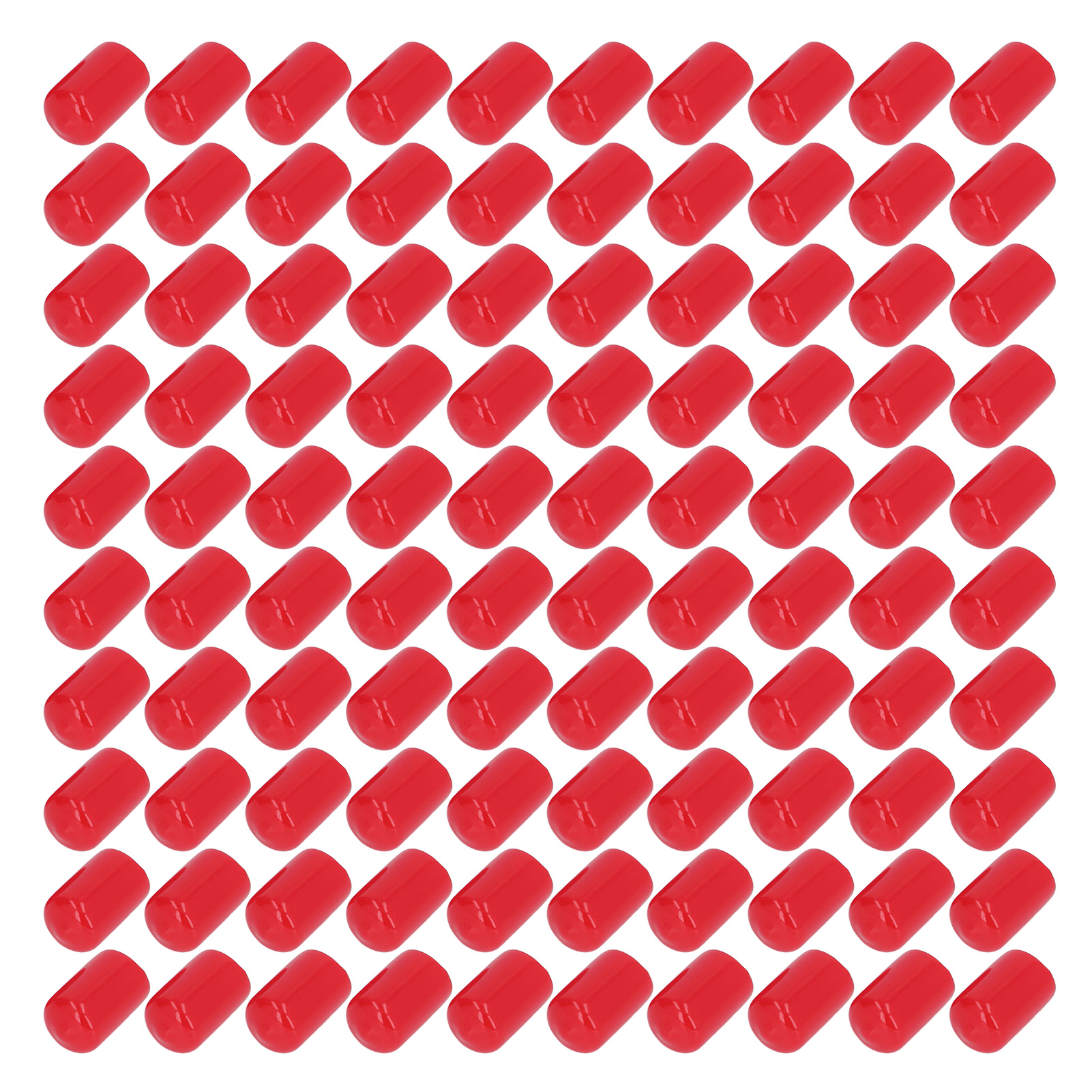 100 Rote Pvc-schutzkappen Ø12mm, Feuerfeste, Flexible Rundkappen Für Schrauben Und Gewinde