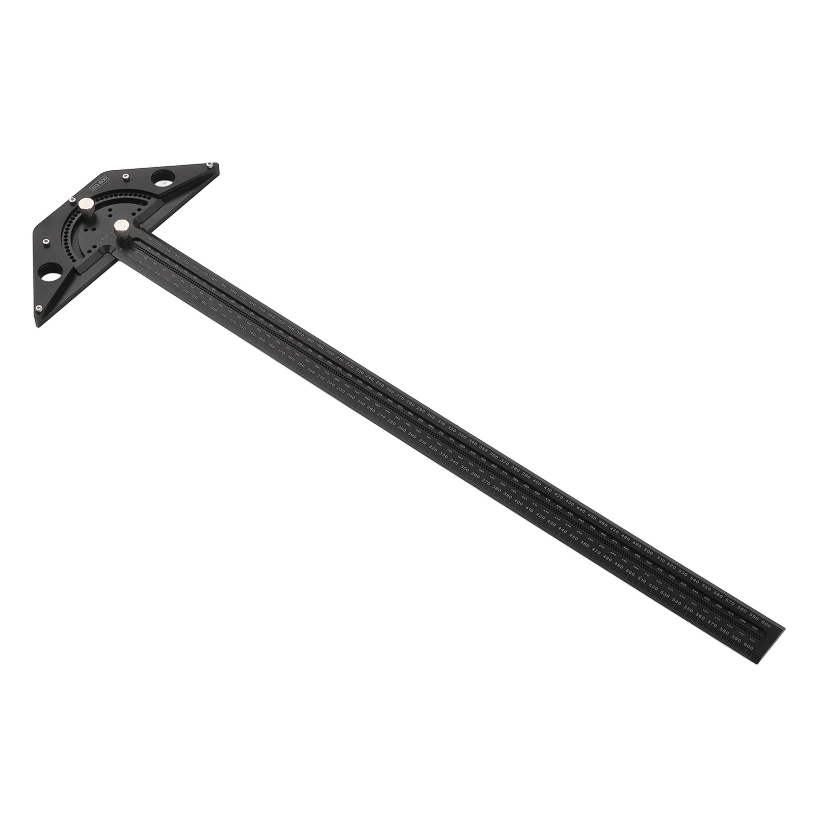 T-förmiger Aluminium-anreißstab, Winkel 0-70°, Schwarzes Anreißwerkzeug Zur Präzisen Messung Von Holzkonstruktionen