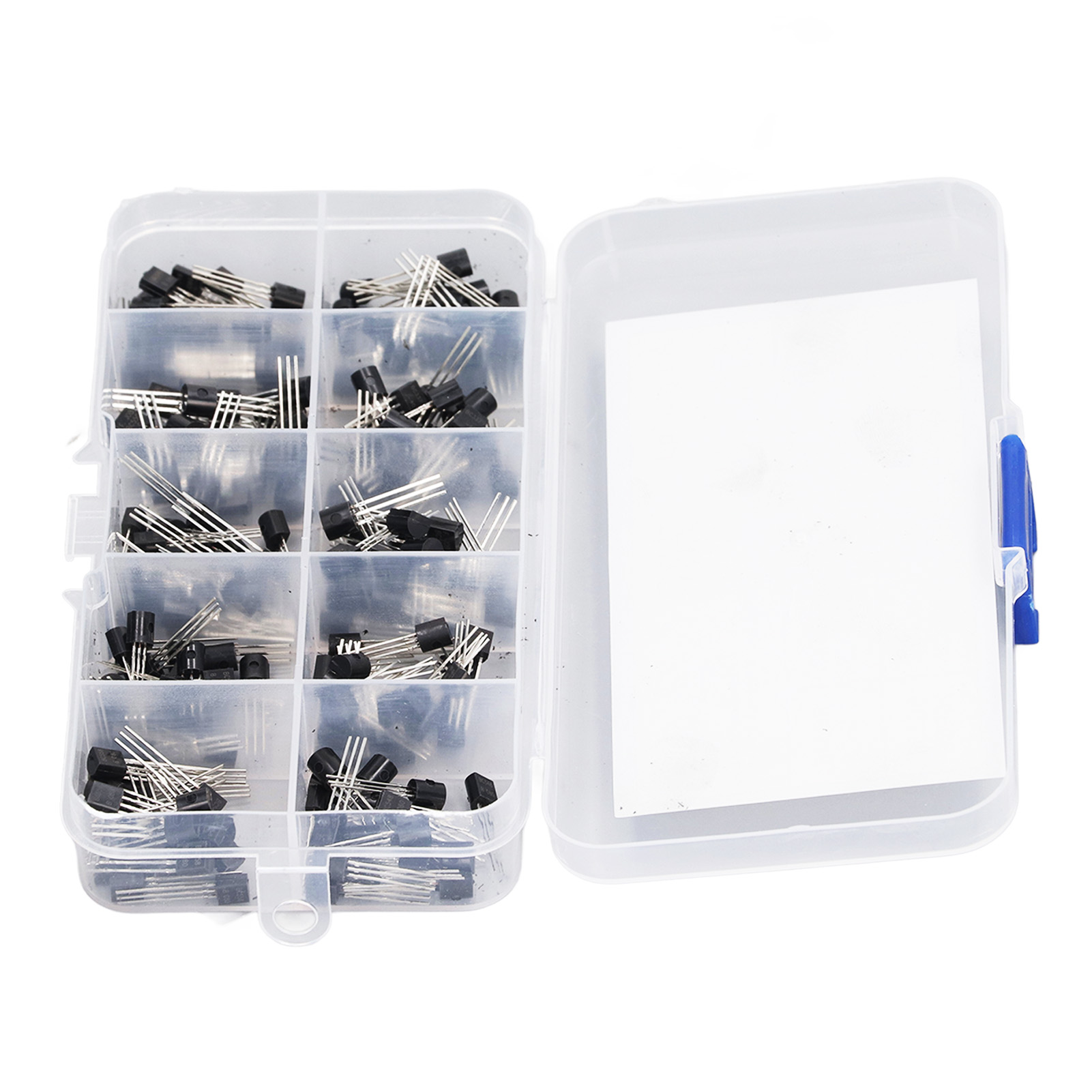 Konvolut Von 200 Schwarzen Transistoren, 10 Werte, Niedrigleistungs-kit Bc327 Bis Bc558