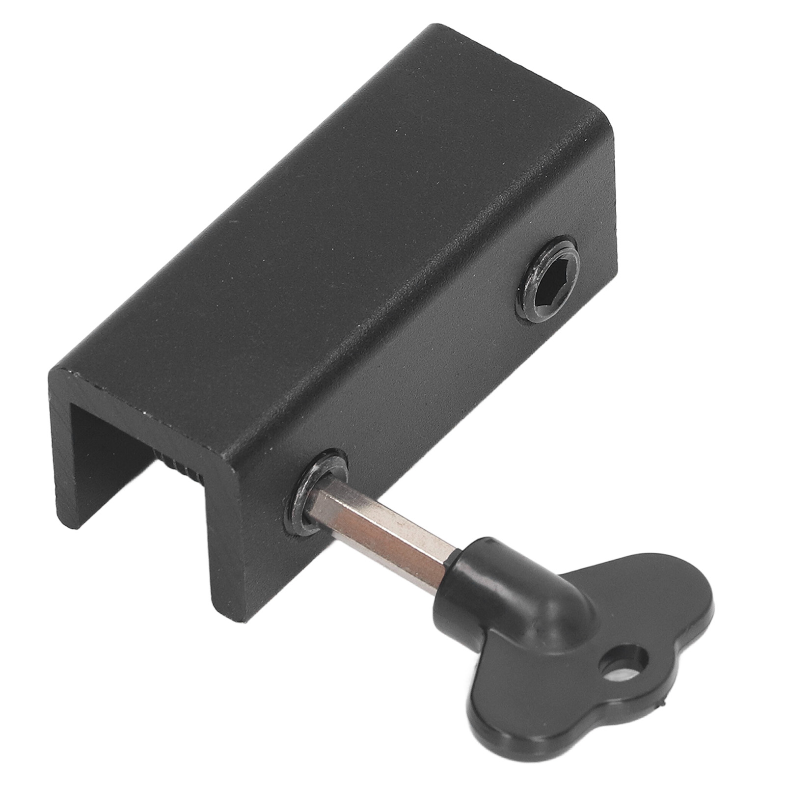 10-teiliges Schiebefensterschloss, Doppelt Verstellbares Aluminiumloch, Sicherheitstürstopper Mit Schlüssel, Schwarz, Für Zuhause Und Büro.