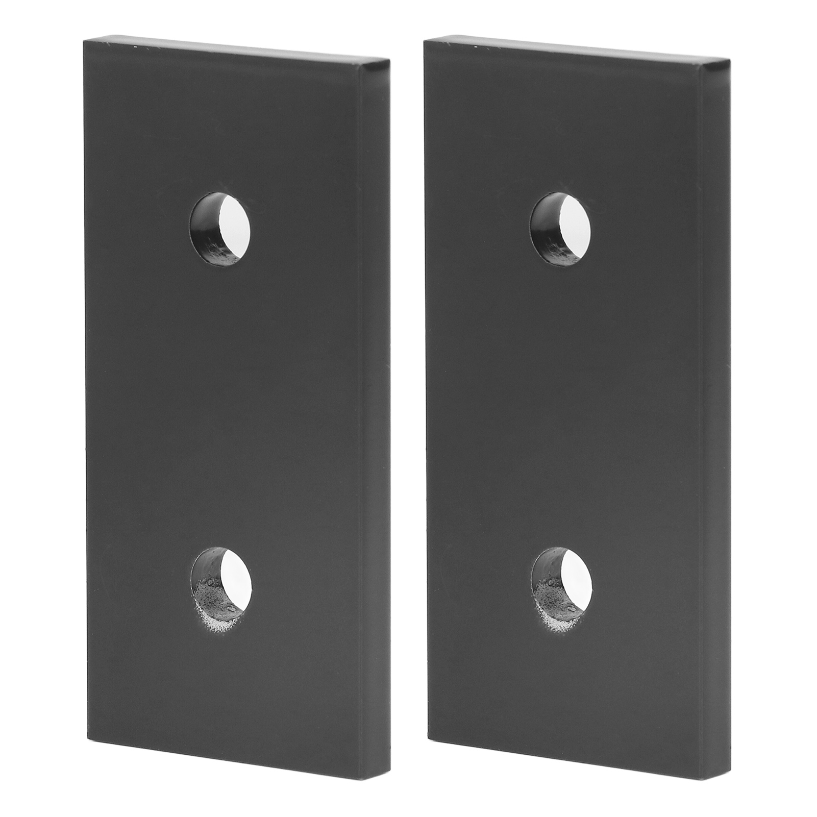 Schwarze Aluminium-4040-montageplatte, 2 Stück, Rechteckig Flach, 2 Löcher, Druckfest, Verbindungsstück Für Profile.