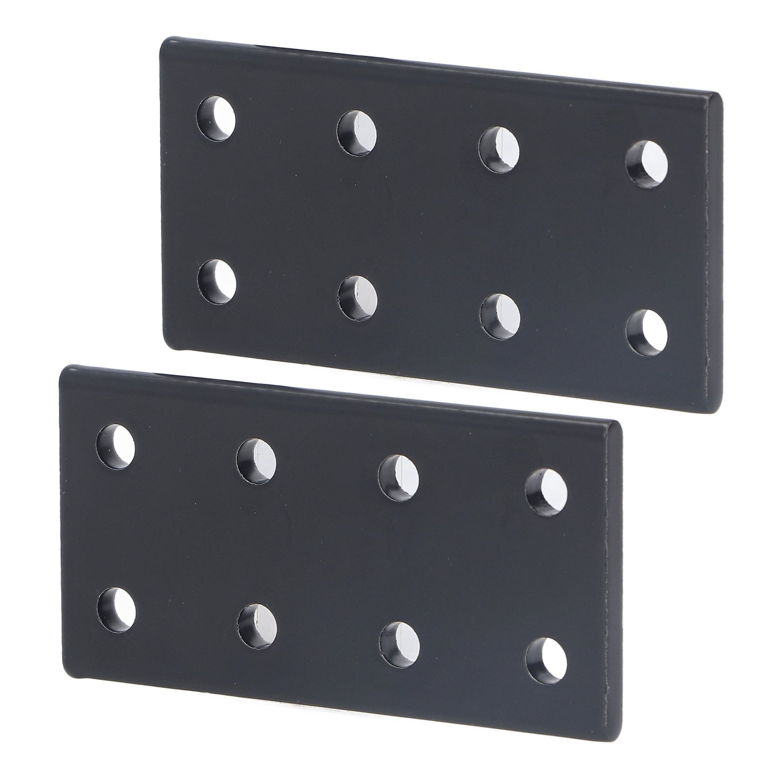 8-loch-verbindungsplatte Aus Aluminium, 2 Stück, Rechteckig, Schwarz, Für Tisch Und Bett, Robuster Verbinder