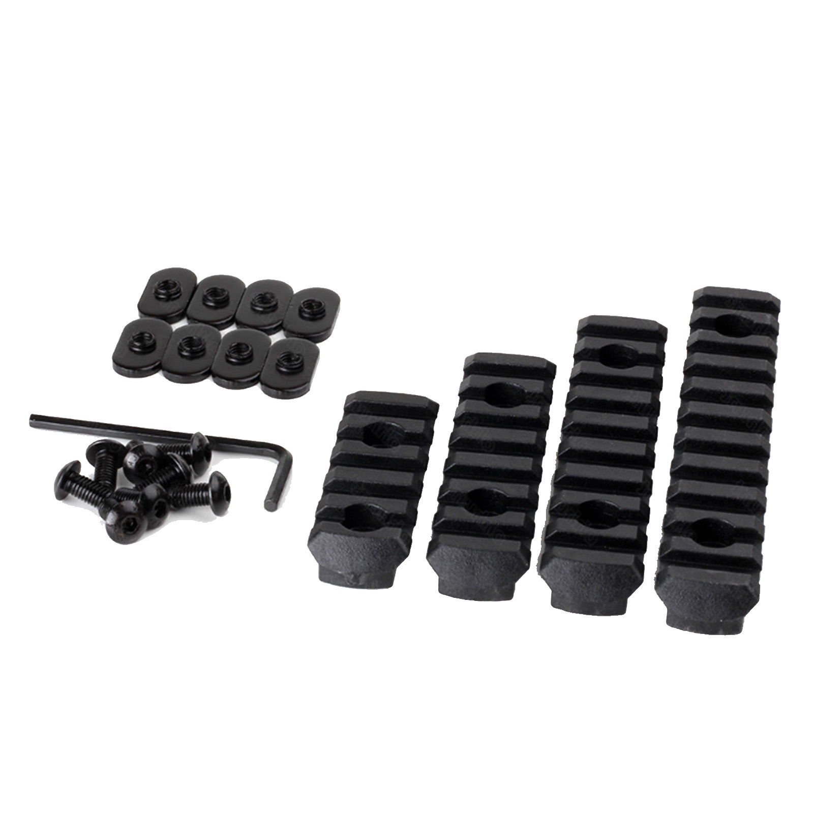 Set Aus 4 Schwarzen 20-mm-führungsleisten, Modifizierten Dekorativen Zubehörteilen, Holzgeländerschutzkomponenten.