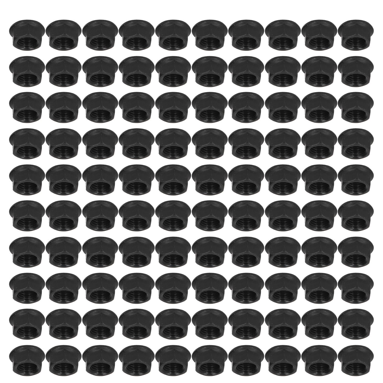 Sechskantmuttern M10 X 1,25 Aus Kohlenstoffstahl, 100er-packung, Schwarz, Für Benzingeneratoren 168f, 170 Und 188