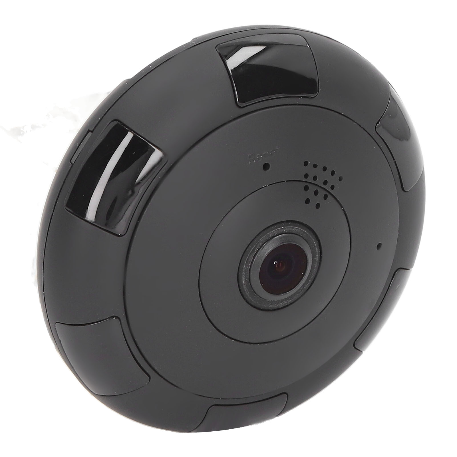 360°-panorama-überwachungskamera Mit Echtzeit-3d-nachtsicht, Drahtlose Ip-kamera Für Zuhause, Eu-stecker 100-240 V, Schwarz.