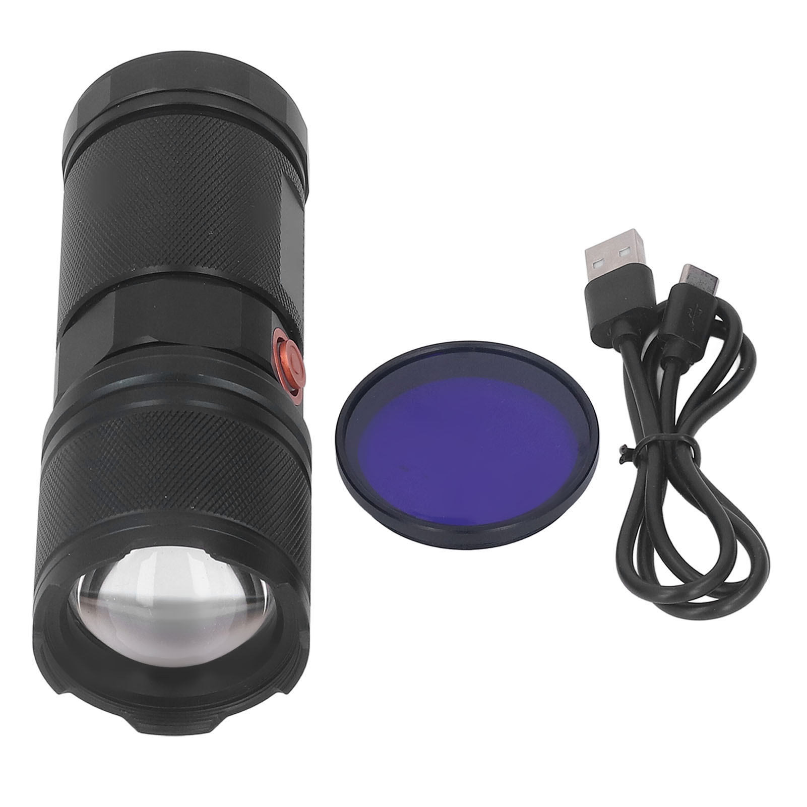 Ultrahelle, Per Usb Aufladbare Led-taschenlampe Mit Einstellbarem Fokus, Tragbar, Ideal Für Camping, Wandern Und Notfälle, Schwarz, Wasserdicht Und Robust