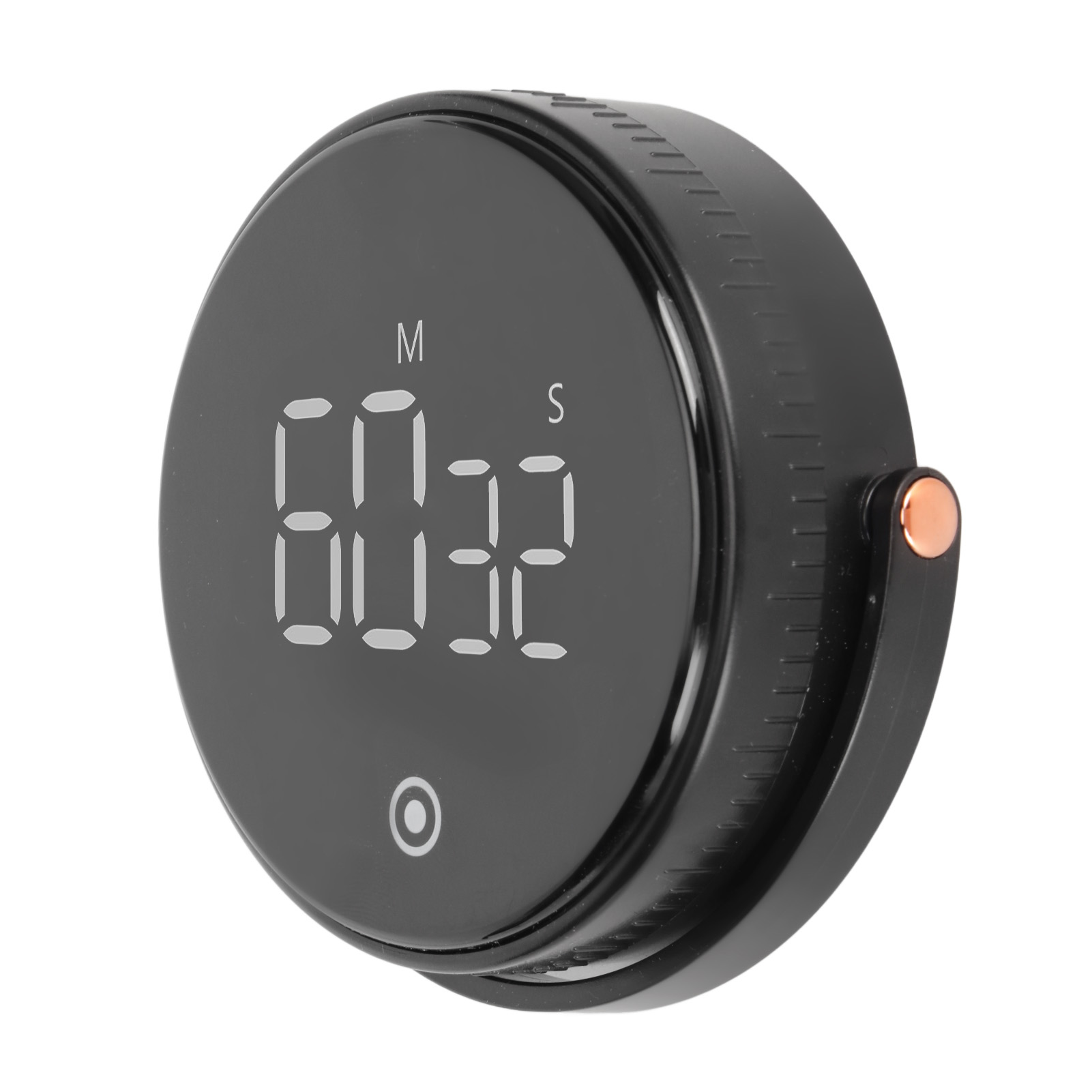 3-in-1 Digitaler Led-timer, Drehbar, Magnetisch, Geräuschlos, Abs, Silikonknöpfe, Schwarz, Küche