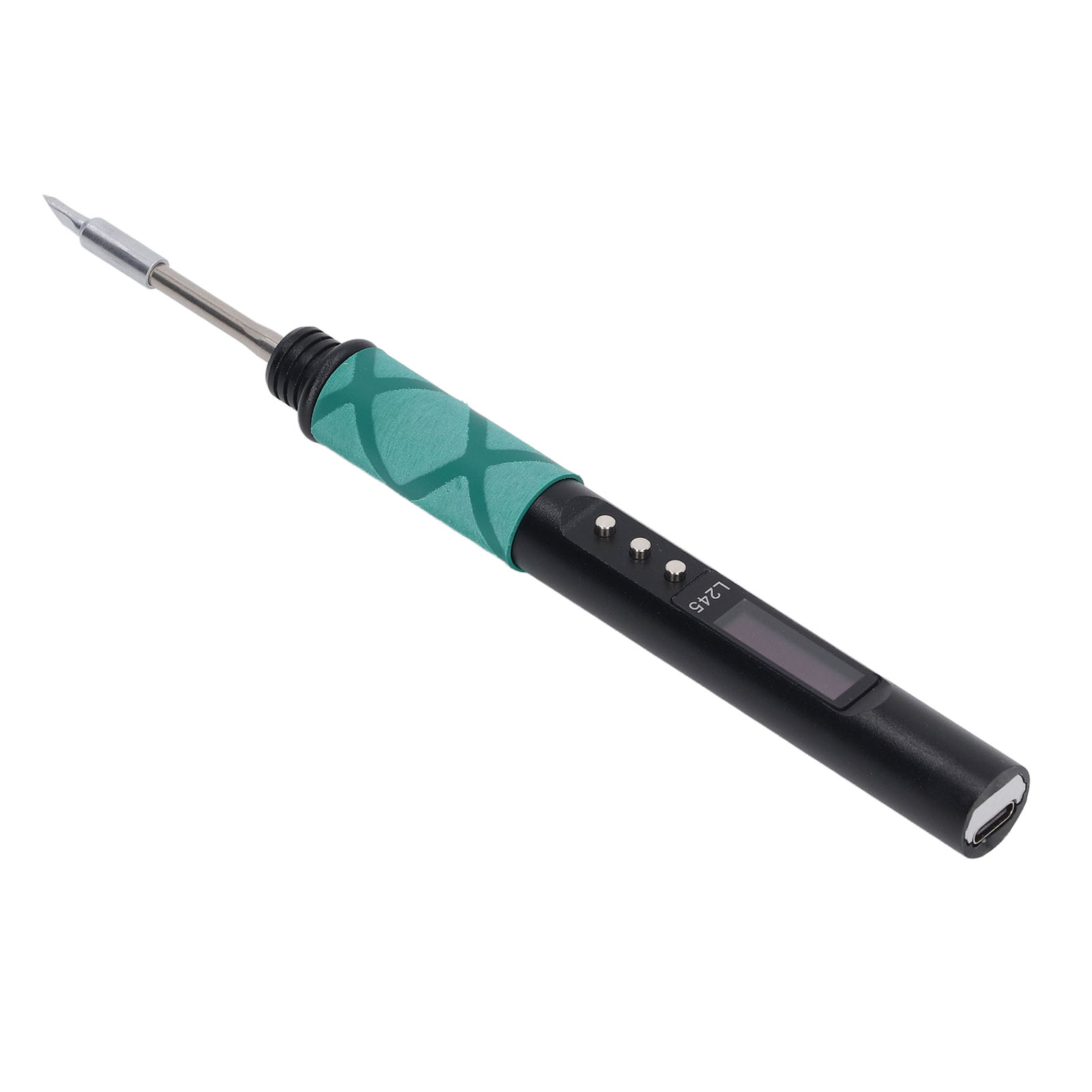 65-w-elektrolötstation, Tragbar, Mit L245-heizkern, Usb-c-pd-schnellladekompatibel, Digitalanzeige, Schwarz