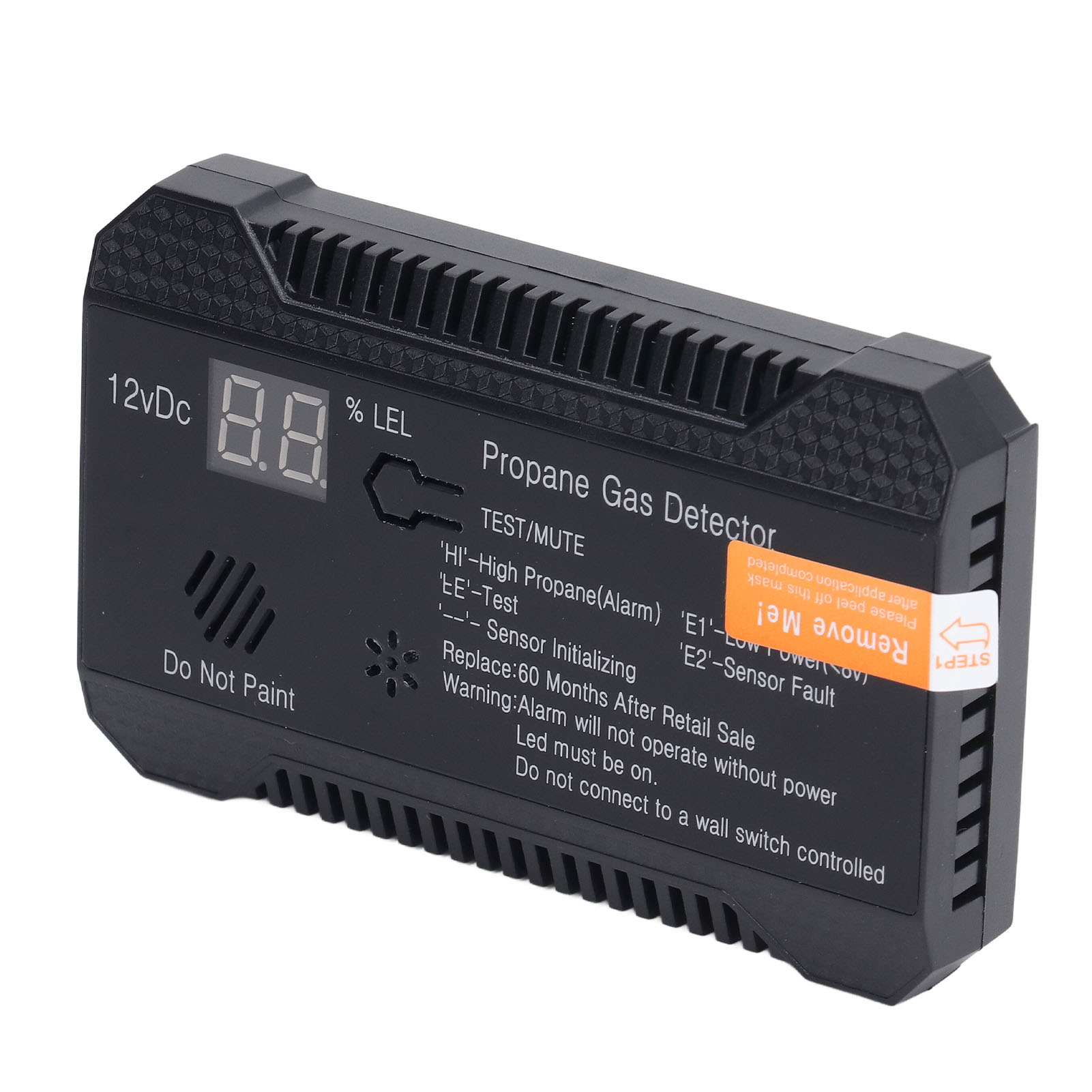 Propangasdetektor 85db, Erdgasalarm, Echtzeitanzeige, Schnelle Reaktionszeit, Hohe Genauigkeit, Für Wohnmobile Und Lkw, 12 V Dc, Schwarz