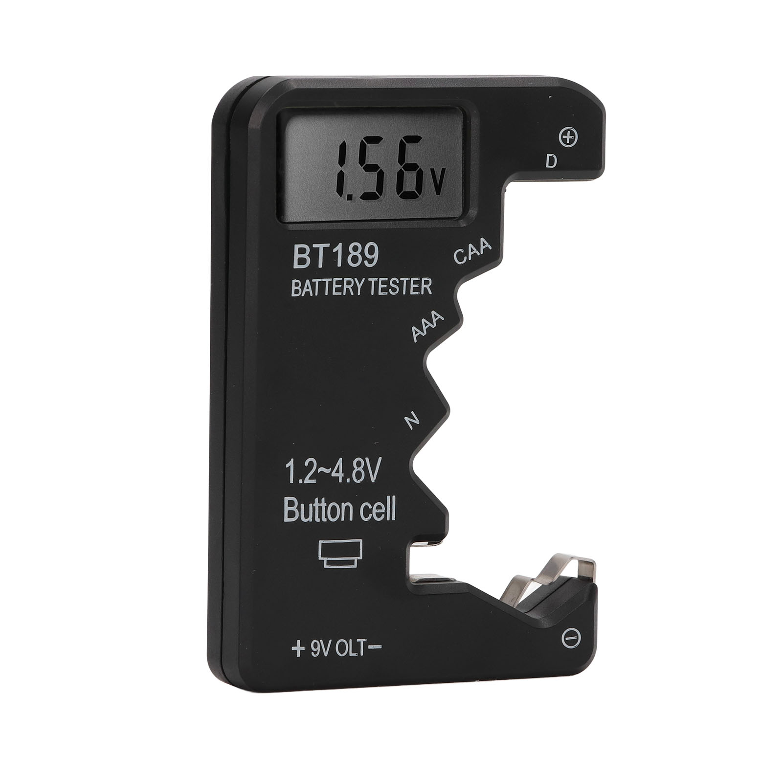Digitaler Batterietester Mit Digitalanzeige, Kapazitätsprüfer Für Aa-, Aaa-, 9v-, 6f22- Und 1,5v-batterien, Schwarzes Messgerät