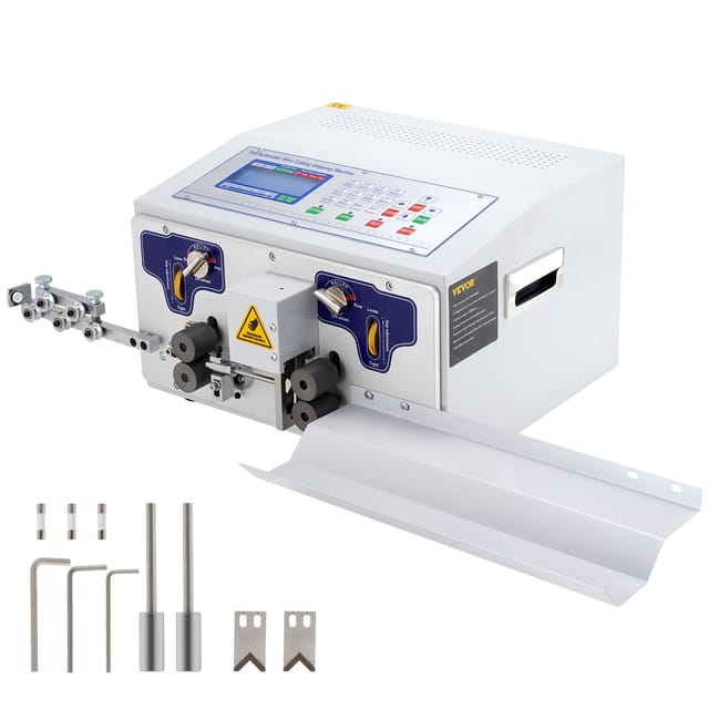 Mophorn - Vevor Automatische Computer-abisoliermaschine 300 W, Kabelschneidemaschine 1-100,000 Mm, 220 V Drahtbiegemaschine Max. Kanaldurchmesser 10 Mm, Kabelschälmaschine Mit Lcd Schirm Und Richtmaschine