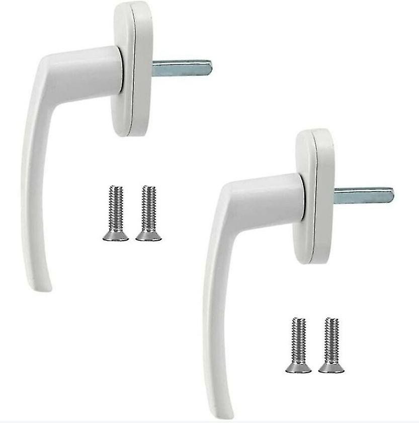 Ensemble De 2 Poignées De Porte Et De Fenêtre En Aluminium Blanc, Compatibles Avec Les Fenêtres Et Portes-fenêtres Standard.
