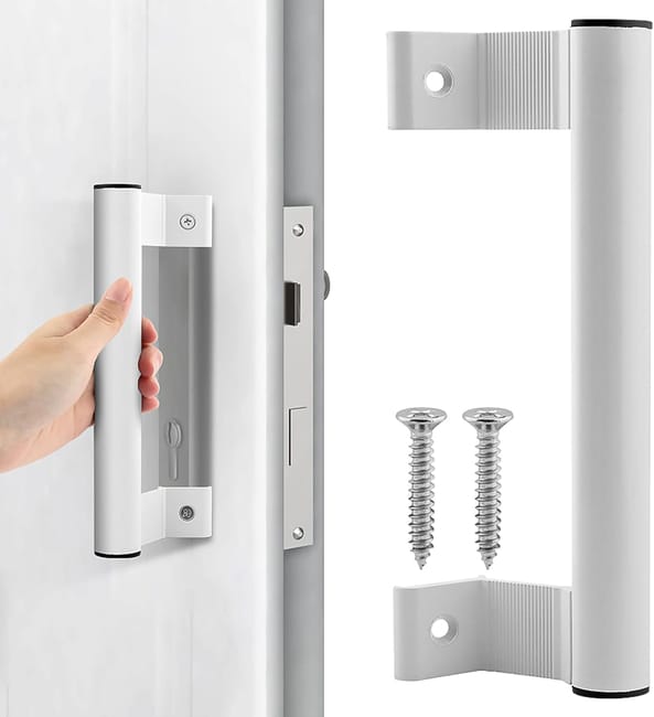 Poignées De Porte Coulissante, Lot De 2, En Alliage D'Aluminium, Blanches, Modernes, Pour Porte-fenêtre Coulissante (sku Produit : 96689567 Sku Offre : Cj-20250718-mbs25)