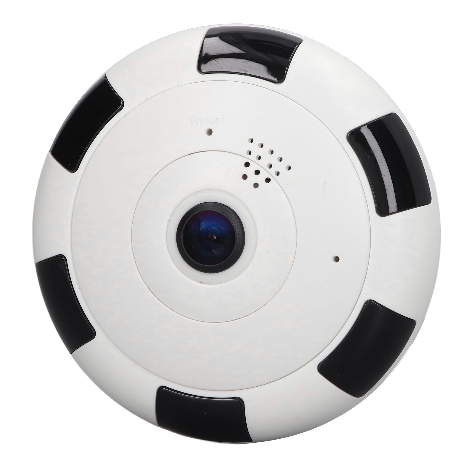 360°-panorama-ip-kamera Mit Drahtloser Verbindung, Echtzeit-3d-nachtsicht, Heimvideoüberwachung, Eu-stecker 100-240 V, Weiß.