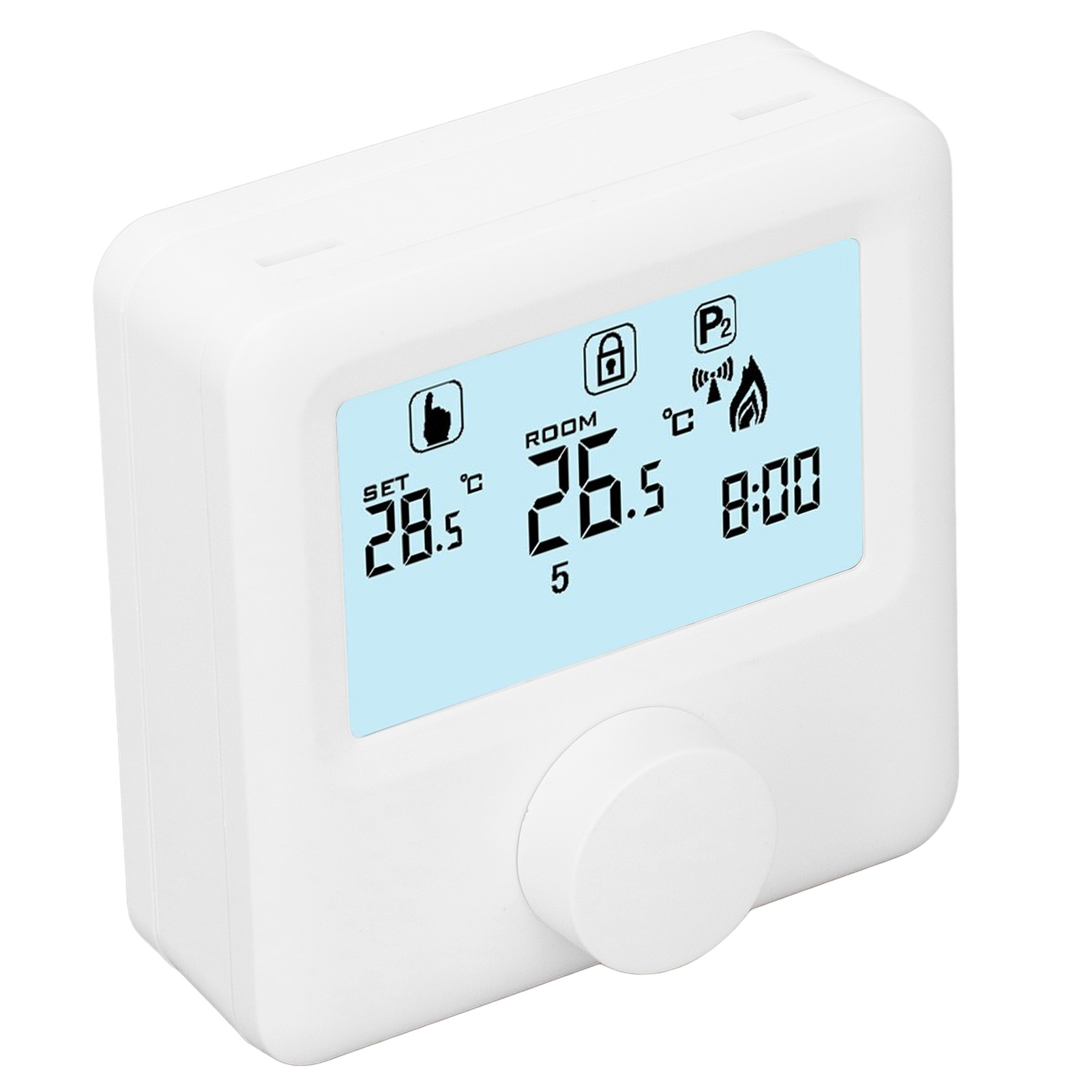Programmierbarer Digitaler Thermostat Mit Lcd-anzeige, Temperaturregler Für Heizkessel, Weiß, 30–230 V Dc