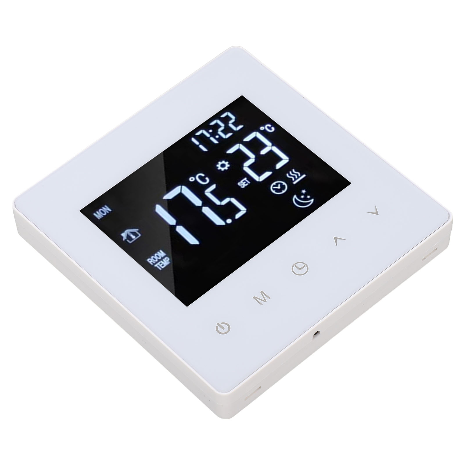 Intelligenter Thermostat, Weiß, Touchscreen, 16 A, Lcd-wlan-temperaturregler, Ac 90–240 V, Wandregler Für Zuhause