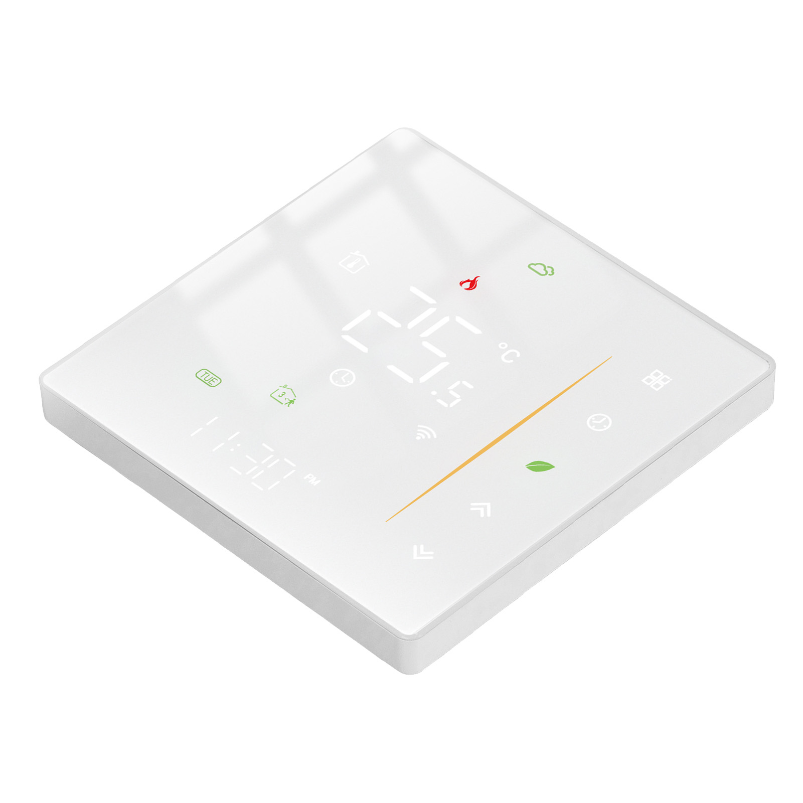 Programmierbarer Wlan-smart-thermostat Für Elektrische Fußbodenheizung, 95-240 V, Weiß, Steuerung Über Mobile App, Präzise Temperaturregelung.
