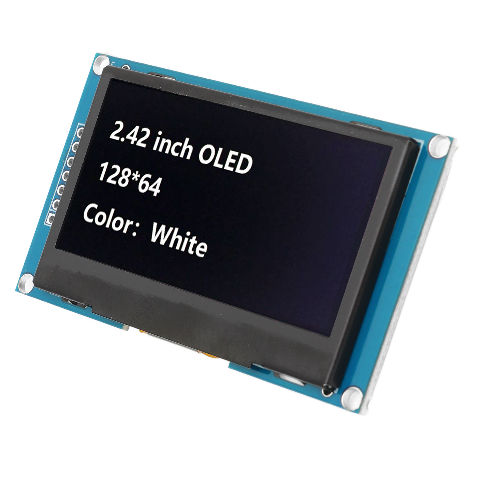 2,42-zoll-oled-displaymodul, 4-draht-spi-bildschirm Ssd1309, Weiß, Für Diy Mra091a