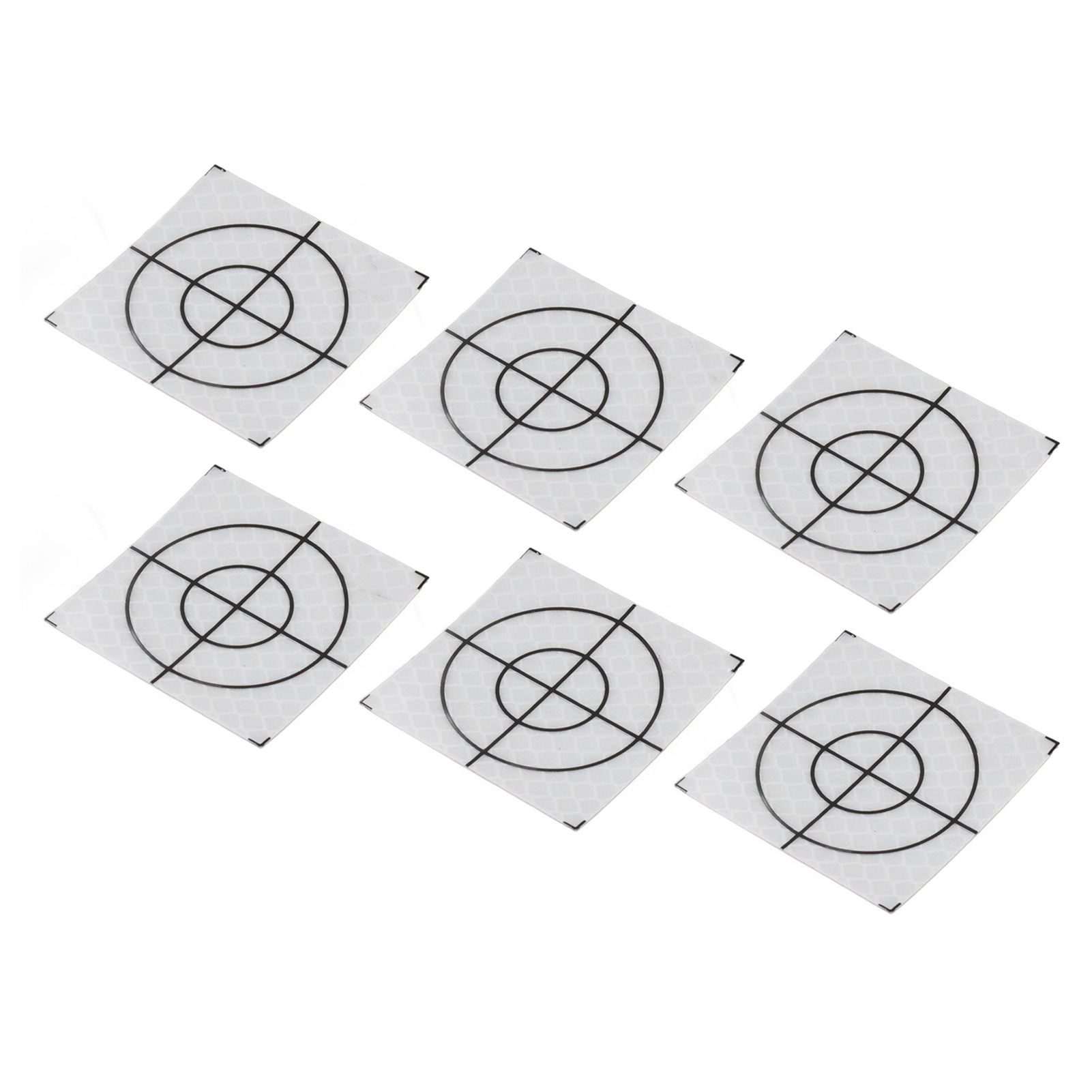 Packung Mit 50 Reflektierenden Aufklebern (5 X 5 Cm), Reflektierendes Klebeband Für Totalstationen, Präzisionsmessung, Weiße Selbstklebende Etiketten