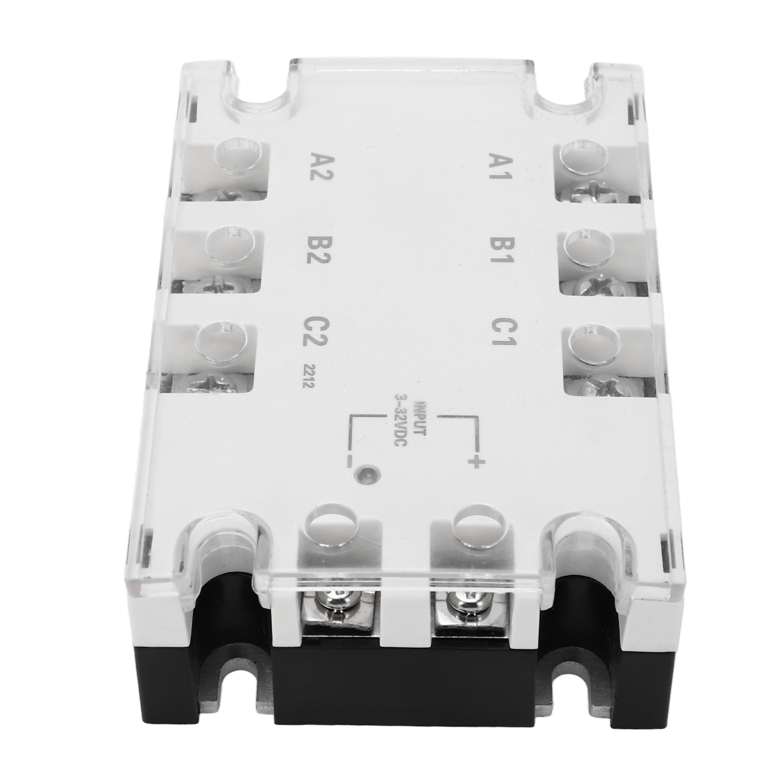 Dreiphasen-halbleiterrelais, Weiß, Geräuschlos, Vibrationsfest, Zuverlässig, Dc/ac, 15 A, 3–32 V Dc / 24–480 V Ac