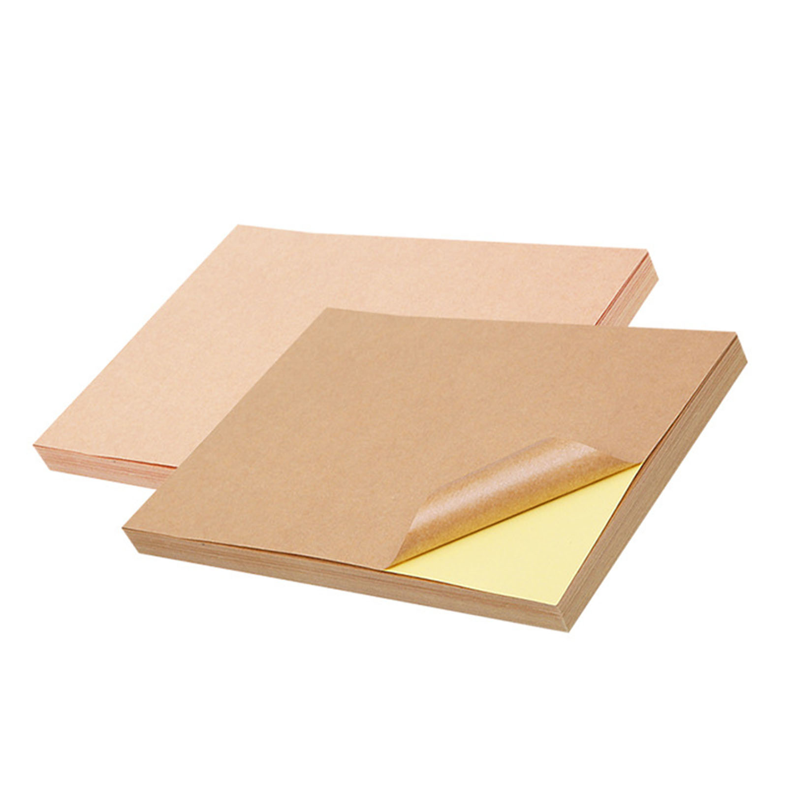 100er-packung A4-etiketten, Weiß, Selbstklebend, Matt, Bedruckbar, Mit Gelbem Hintergrund, Praktische Oberfläche