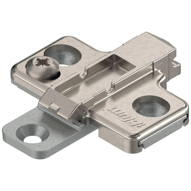 Clip Kreuzmontageplatte, Zink, Systemschrauben Distanz 0 mm - Blum