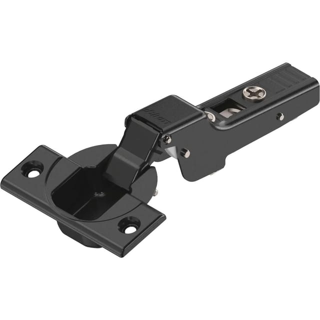 Clip top onyx Möbel Scharnier 110°, 9,5mm gekröpft ohne Feder, Schrauben - Blum