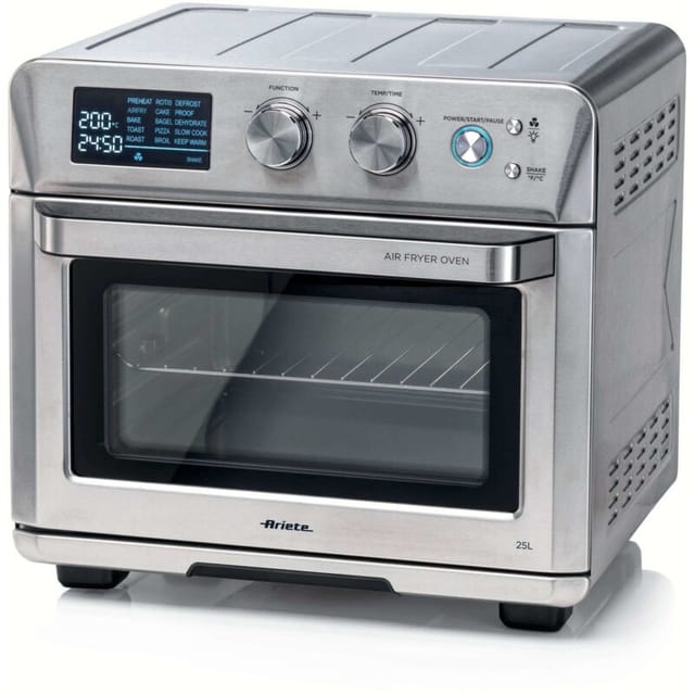 Ariete 4629 Airy Fryer Heißluftfritteuse und Ofen, 1700 W, 25 l, Multifunktion, silber