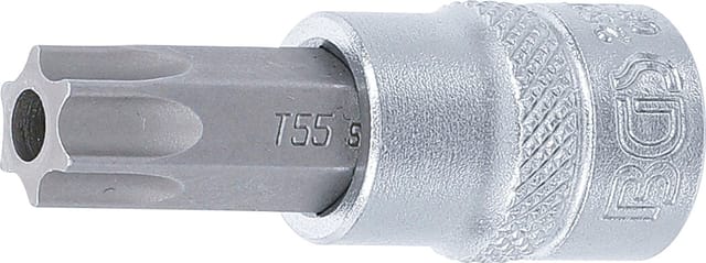 Bgs Technic - Bit-Einsatz Antrieb Innenvierkant 10 mm (3/8') T-Profil (für Torx) mit Bohrung T55