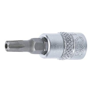 Bit-Einsatz Antrieb Innenvierkant 6,3 mm (1/4') TS-Profil (für Torx Plus) mit Bohrung TS27