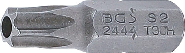 Bit Länge 25 mm Antrieb Außensechskant 6,3 mm (1/4') T-Profil (für Torx) mit Bohrung T30