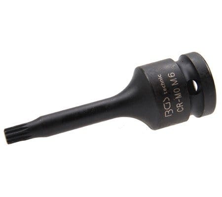 Bgs Technic - Kraft-Bit-Einsatz Länge 75 mm Antrieb Innenvierkant 12,5 mm (1/2') Innenvielzahn (für xzn) M6