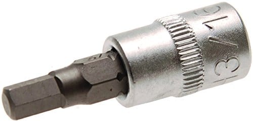Bit-Einsatz Antrieb Innenvierkant 6,3 mm (1/4') Innensechskant 3/16'
