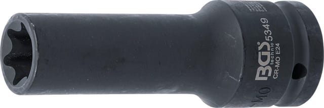 BGS 5349 Kraft-Steckschlüssel-Einsatz E-Profil, ti ef, Innenvierkant 20 mm (3/4"), SW E24 mm