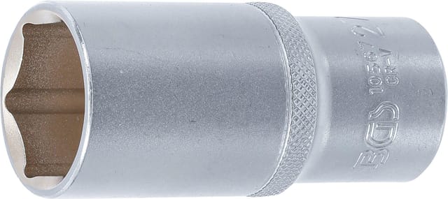 BGS Steckschlüssel-Einsatz Sechskant tief Antrieb Innenvierkant 12,5 mm (1/2") SW 27 mm - 10567