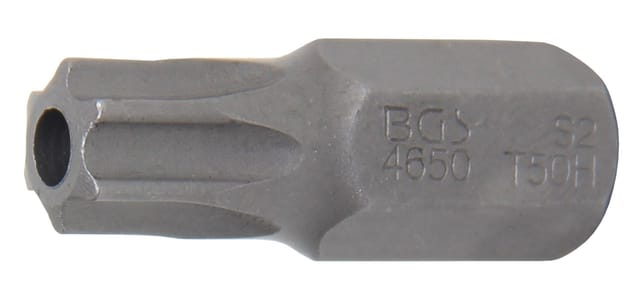 Bgs Technic - Bit Länge 30 mm Antrieb Außensechskant 10 mm (3/8') T-Profil (für Torx) mit Bohrung T50