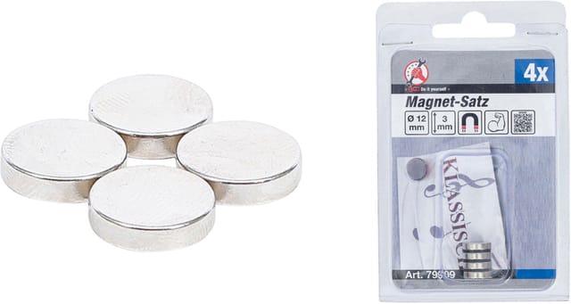 Bgs Technic - bgs Do it yourself Magnet-Satz extra stark ø 12 mm 4-tlg. 4 Stk