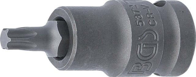 Kraft-Bit-Einsatz Länge 55 mm Antrieb Innenvierkant 12,5 mm (1/2') T-Profil (für Torx) T40