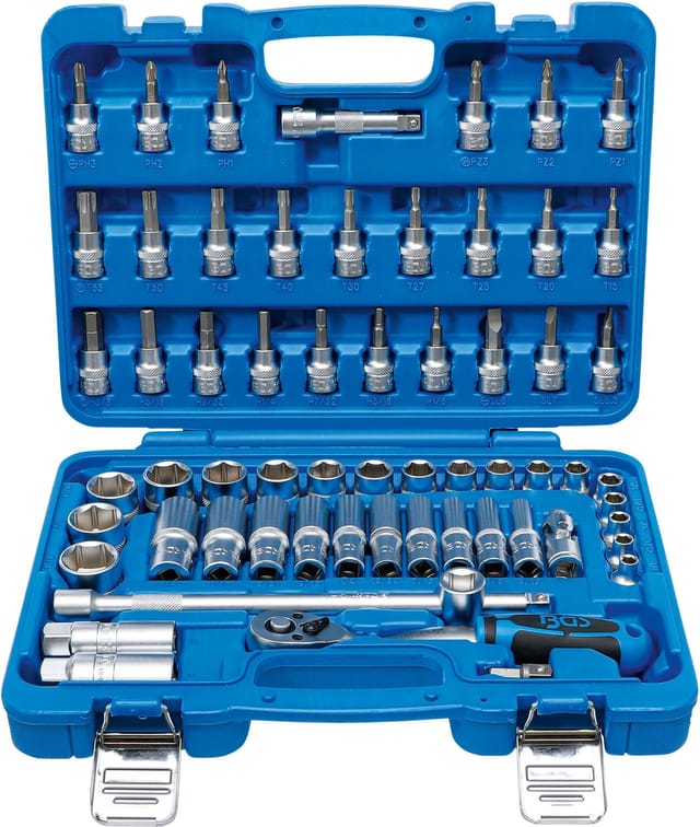 Steckschlüssel-Satz Antrieb 10 mm (3/8') Zollgrößen 61-tlg.