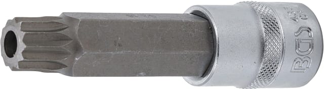 Bgs Technic - Bit-Einsatz Länge 100 mm Antrieb Innenvierkant 12,5 mm (1/2') Innenvielzahn (für xzn) mit Bohrung M16