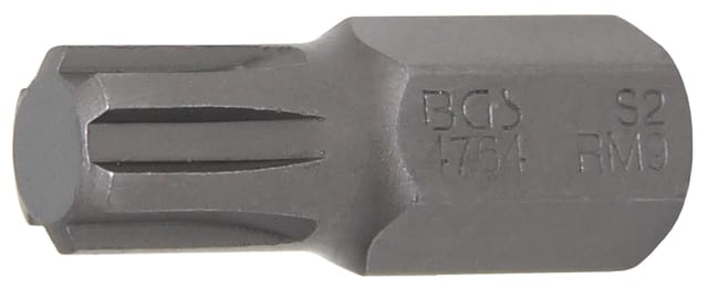 Bgs Technic - Bit Länge 30 mm Antrieb Außensechskant 10 mm (3/8') Keil-Profil (für ribe) M9