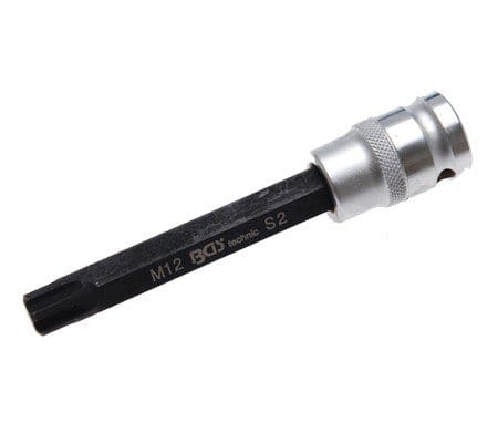 Bgs Technic - Bit-Einsatz Länge 120 mm Antrieb Innenvierkant 12,5 mm (1/2') Keil-Profil (für ribe) M12