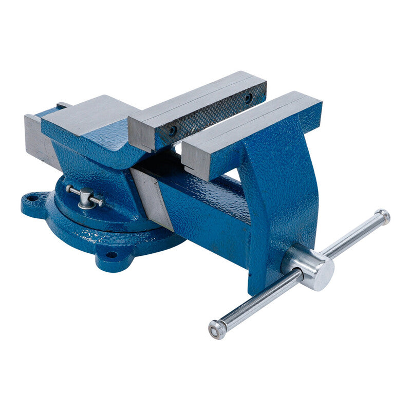 [neuwertig] B-ware Bgs Technic Stahl-schraubstock Spannbacken 150mm Werkzeughalter Grau 360°