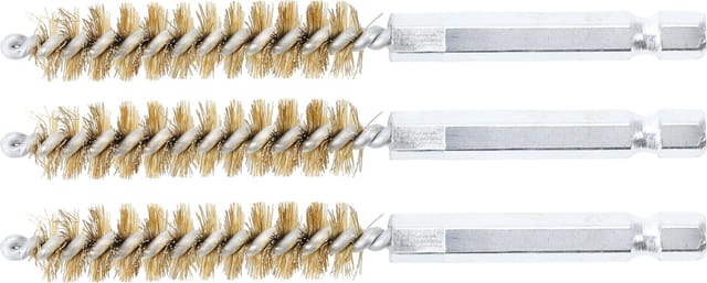 Bgs Technic - Messingbürste 11 mm Antrieb Außensechskant 6,3 mm (1/4') 3-tlg.