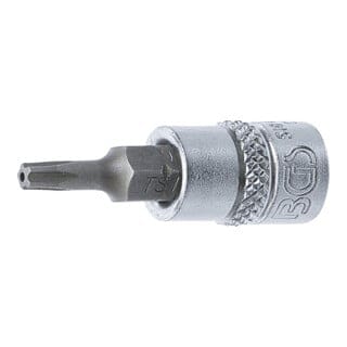 Bit-Einsatz Antrieb Innenvierkant 6,3 mm (1/4') TS-Profil (für Torx Plus) mit Bohrung TS15