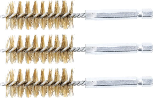 Bgs Technic - Messingbürste 19 mm Antrieb Außensechskant 6,3 mm (1/4') 3-tlg.