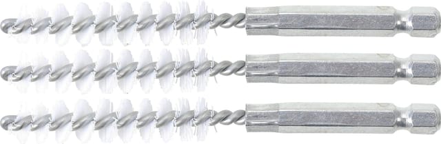 Nylonbürste 10 mm Antrieb Außensechskant 6,3 mm (1/4') 3-tlg.